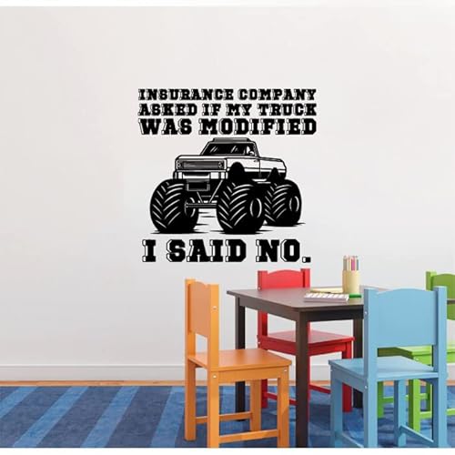 Monster Truck Vinyl Wall Sticker, 40x24 inch