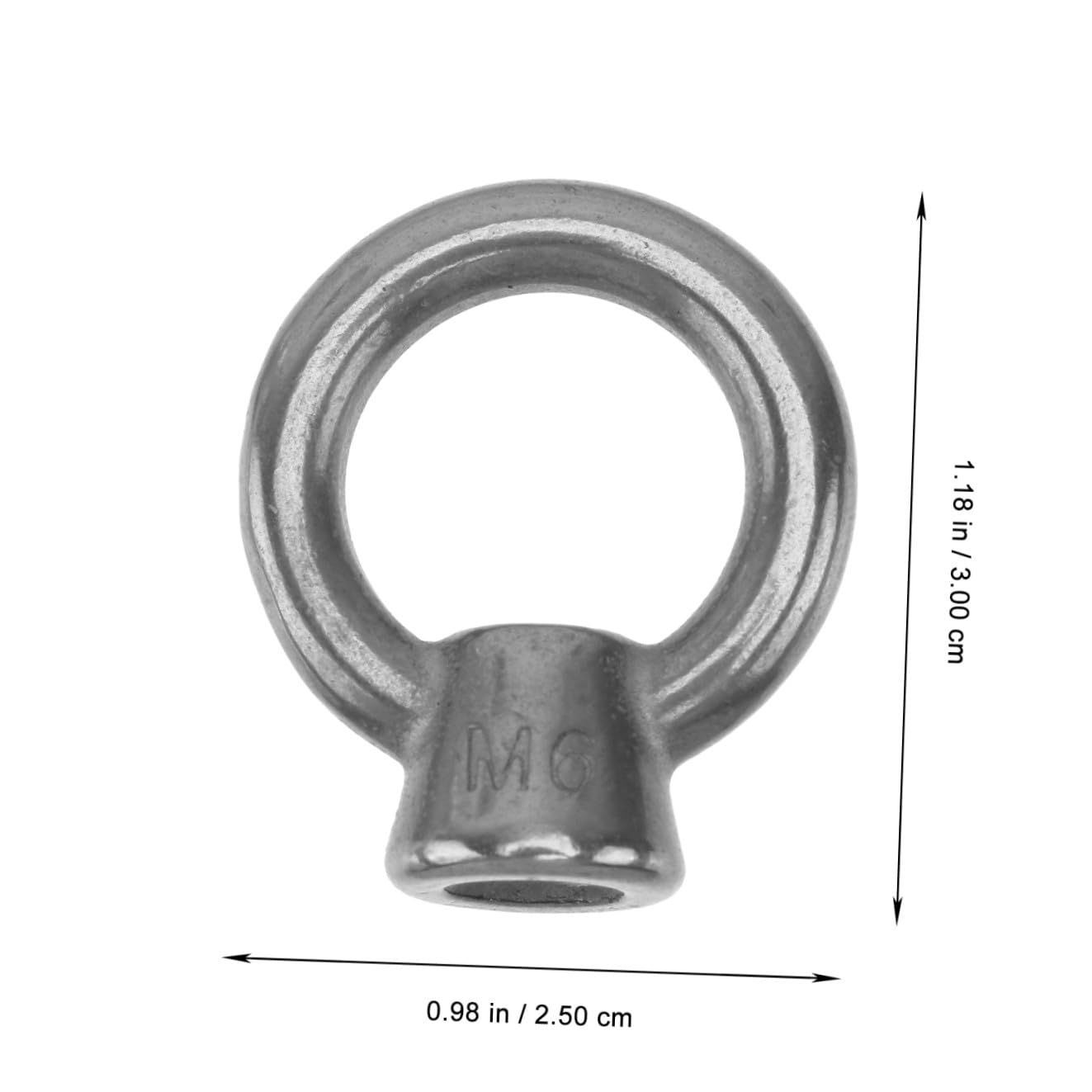 LIFKOME 10pcs M6 Threaded Eye Nut 304 Stainless Steel Ring Shape Lifting Device Parts Heavy Duty Lifting Eyelets Nuts for Industrial Fastening and Rigging Applications