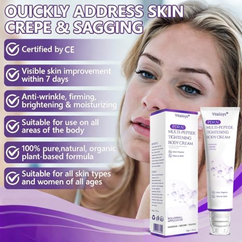 Vitalisys PDRN Multi-Peptide Massaging Body Roller Cream, 2026 New Professional Anti Aging Cream, Vitalisys Tightening Body Cream, Fine Lines, Sagging Skin, Rejuvenation for All Skin Types (1 Bottle) - 5