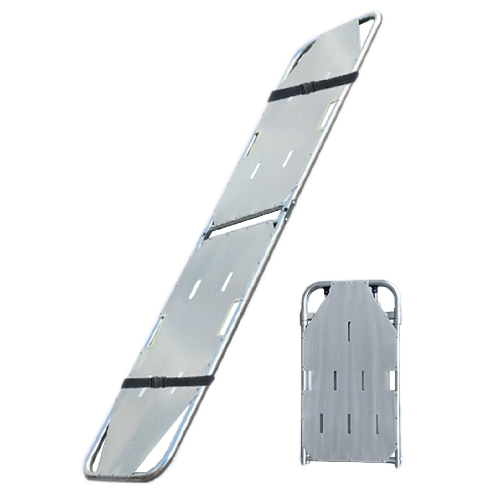 Civière pliable en aluminium portable et légère pour secours médicaux