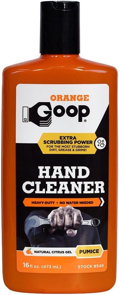Orange Liquid with Pumice Multi-Purpose Waterless Hand Cleaner - 16 oz Flip-Top Bottle