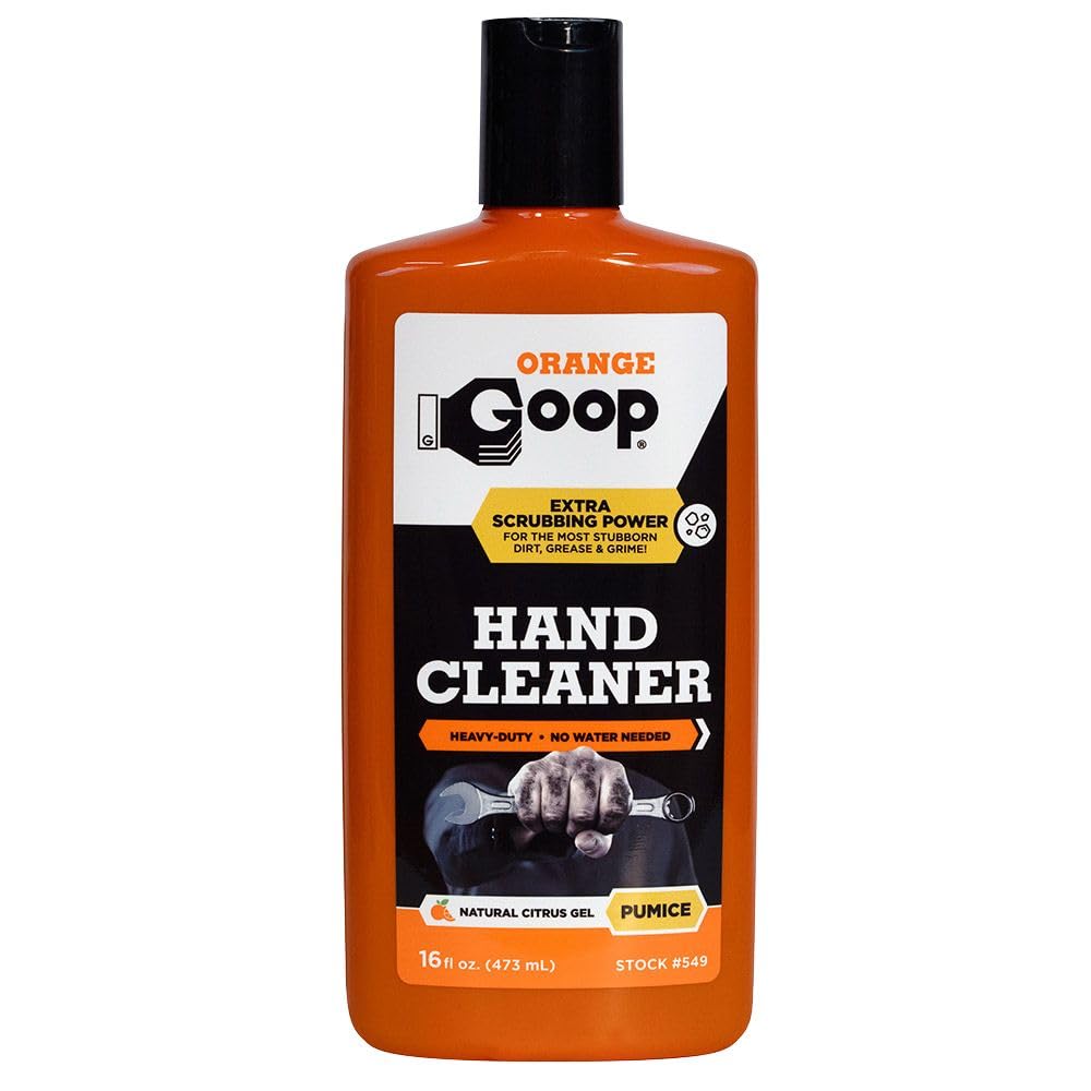 Orange Goop Flip Top Bottle Waterless Hand Cleaner with Natural Citrus & Pumice, 16oz