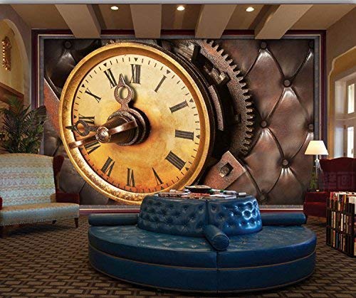 Papier peint photo 3D horloge rétro pour transformer votre salon ou KTV