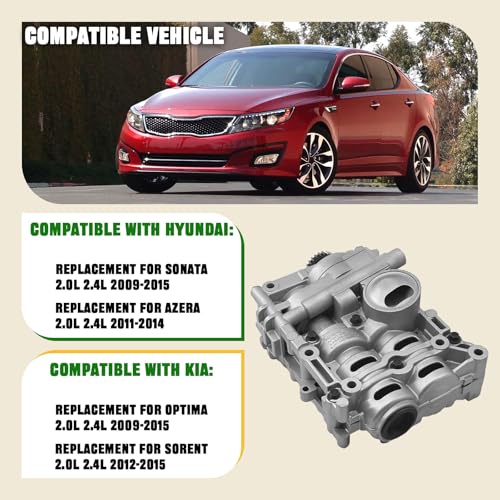 Oil Pump Shaft Balance Assembly 23300-2G520 23300-2G510 Compatible with 2009-2015 Ki/a Optima/Sorento and Hy/un/dai Sonata/Azera 2.0L 2.4L Replace# 233002G520 233002G510 by WWEIQI - Image 4