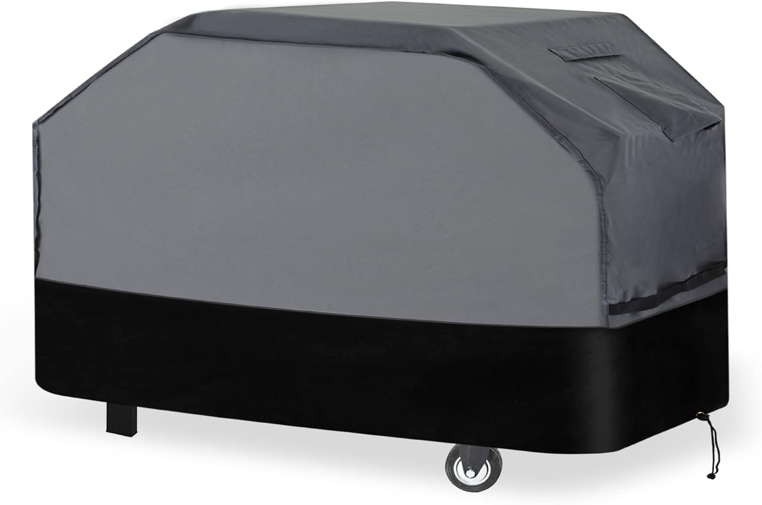 Heavy Duty Grill Cover 76 Inch, 600D Oxford Water Resistant UV & Fade Resistant BBQ Cover for Weber Char-Broil Dyna Glo Nexgrill Charcoal Gas Grill (76”W x 28”D x 46”H, Gray/Black)