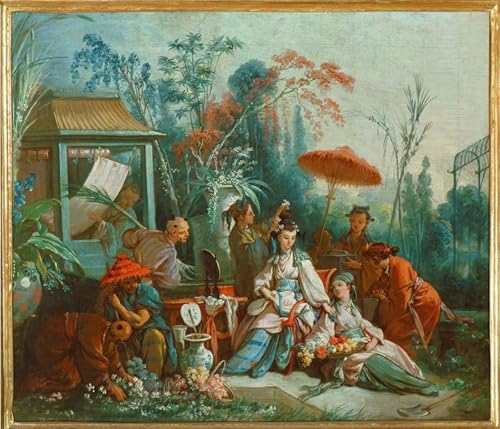 Cuadro de jardín chinois François Boucher lienzo pintura clásica de 60x90