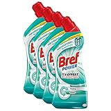 Bref Power WC-Kraftgel Mikrobürsten-Technologie, WC Reiniger für gründliche Toilettenreinigung (4 x 1l)