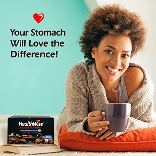 Healthwise Swiss Water Decaf Low Acid Coffee K-Cups - Acid Reflux, Heartburn, Gastro Issues - Healthier Coffee For Sensitive Stomachs - Available In 4 Different Flavors - 144 Count (Pack Of 12) #TOP6