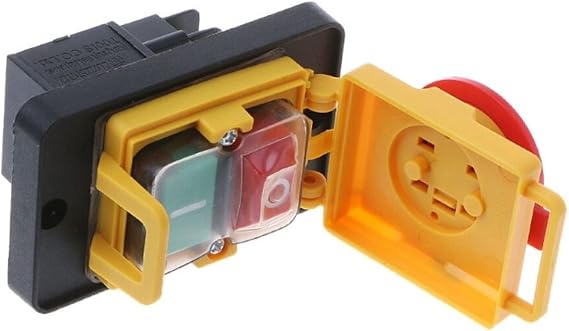 EZZON KJD12 250V 4-Pin Start Stop No Volt Release Push Button Switch NVR Common to Woodshop and Metalwork Machines
