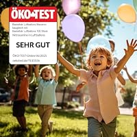 BIO Luftballons Geburtstag • [100 Stück] • Macaron Mix • Premium Ballons aus 100% reinem Naturlatex • Heliumballons bunt • aus natürlichen Rohstoffen • Ballongirlande – Ansicht 8