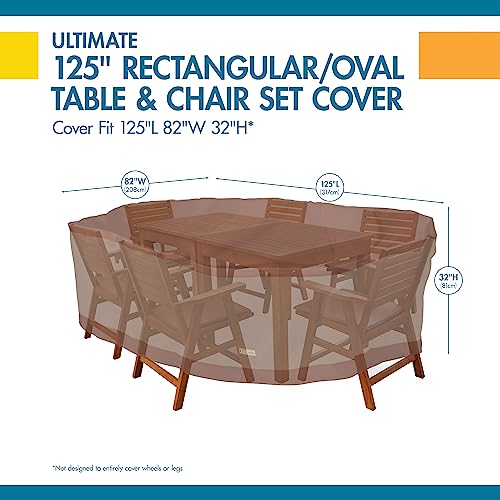 DUCKCOVERS Ultimate Waterproof 127 Inch Rectangular/Oval Patio Table with Chairs Cover by Duck Covers - Image 3