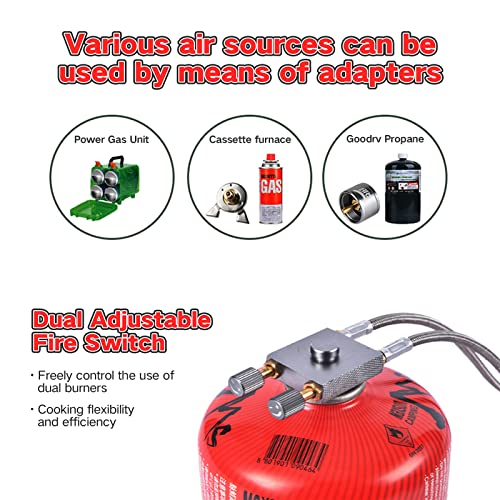 Lightning Double Head Stove Small Foldable Portable Outdoor Camping Furnace Fire Switch Free Adjustable Control Cookware BRS-32(No Ignition) - Image 3
