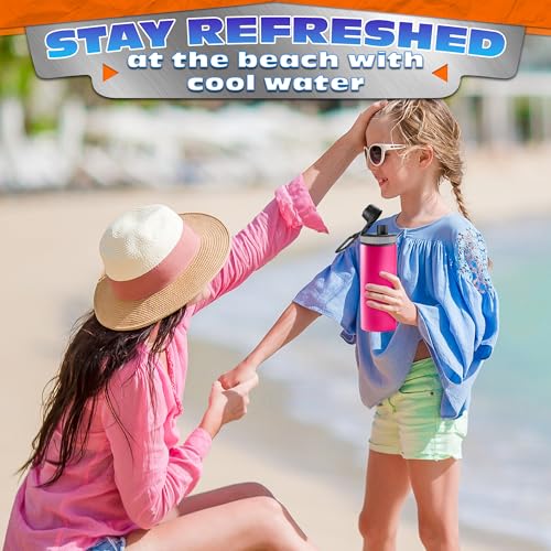 3 Pack Thermoflask Lid Replacement &ndash; Wide Mouth Thermoflask Lids Replacement for 12, 16, 18, 20, 24, 32, 40, 64 oz Bottles &ndash; Leak-Resistant Spout Lid with Carry Handle for Hiking, Sports, & Daily Use