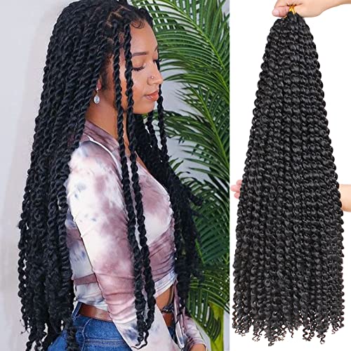 XTREND 30 Inch 7 Packs Passion Twist Hair Bohemian Water Wave Crochet Braids Hair for Butterfly Locs Crochet Hair 16 Strands/Pack Passion Twist Synthetic Braiding Hair Extensions for Black Women