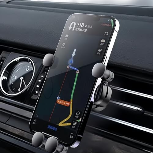 Suporte de celular para carro, suporte de celular de ventilação para painel, ajuste de 360°, firme