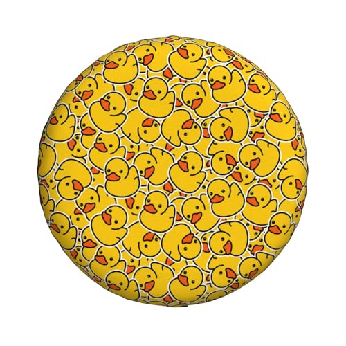 Image of Cute Duck Spare Tire Cover Universal Wheel Tire Cover Funny Cartoon Duck Tire Protectors for Travel Trailer Rv SUV Truck Camper and Many Vehicle 17 Inch