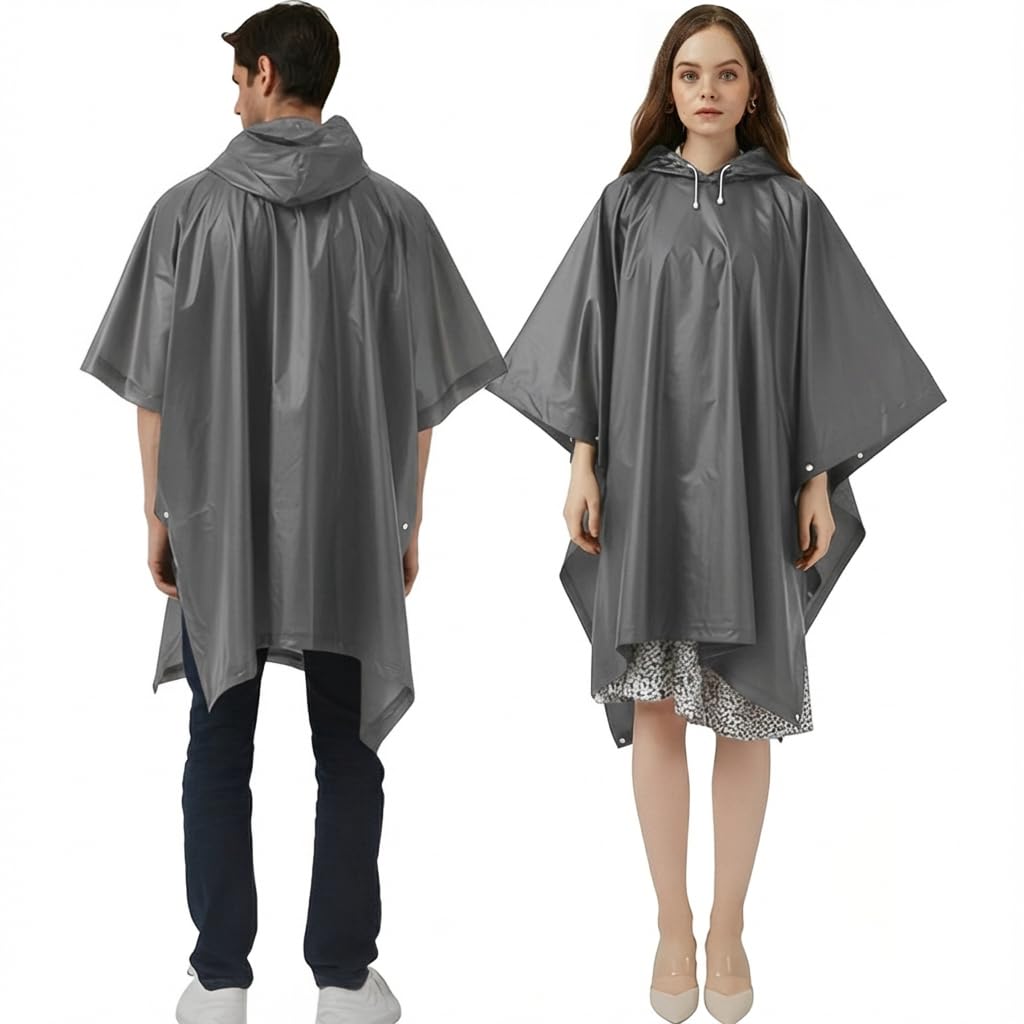 UPSEN Regenponcho Regenmantel für Damen Herren, 2 Stück Regencape Regenjacke für Wandern Radfahren Camping Reisen