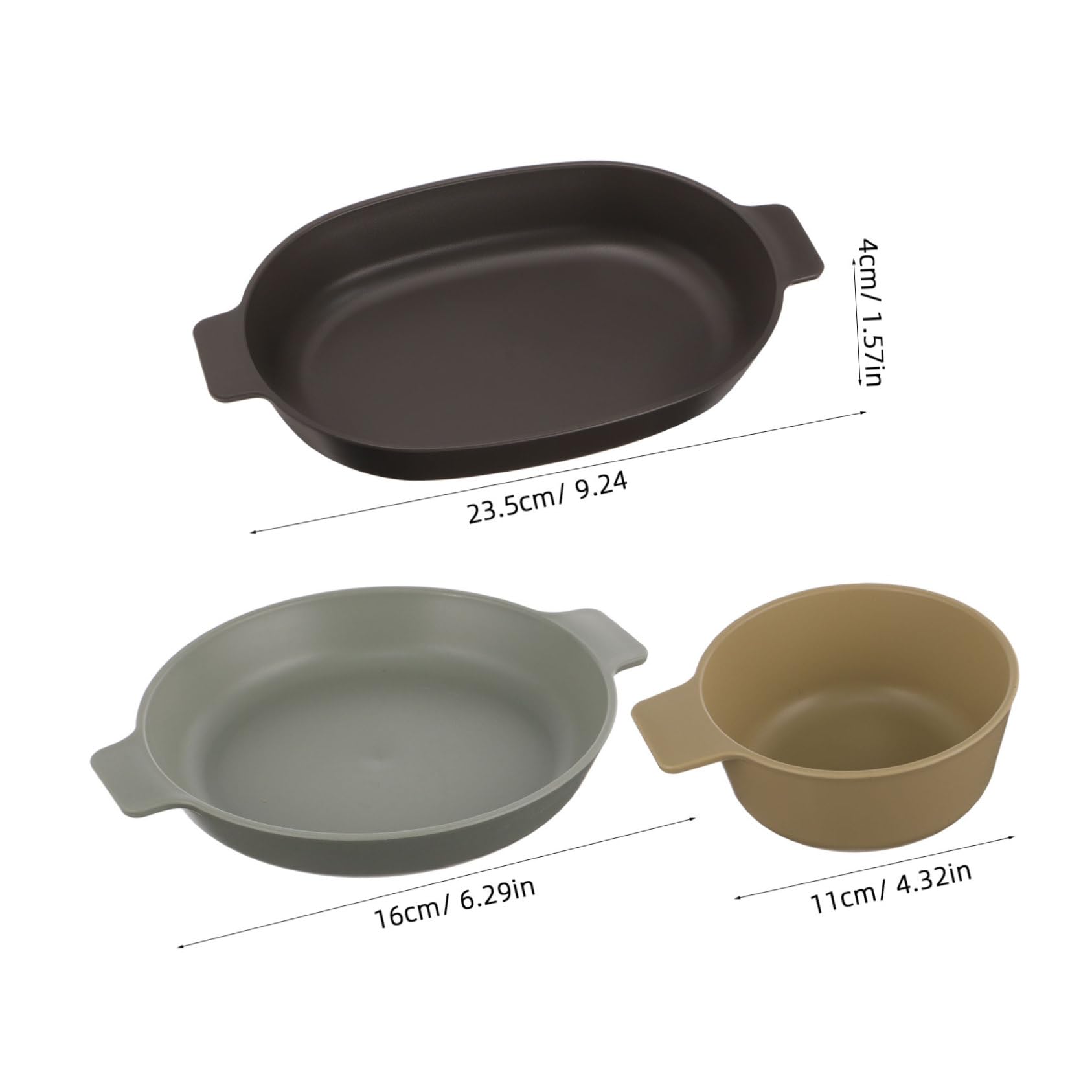 COOLHIYA 1set Portable Plastic Plate and Bowl Lightweight Camping Dishes for Picnics Hiking and Outdoor Activities Easy to Plates Bowls