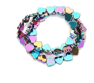 Heart Shape Magnetic Hematite Beads for Jewelry Making (6mm, Metallic)