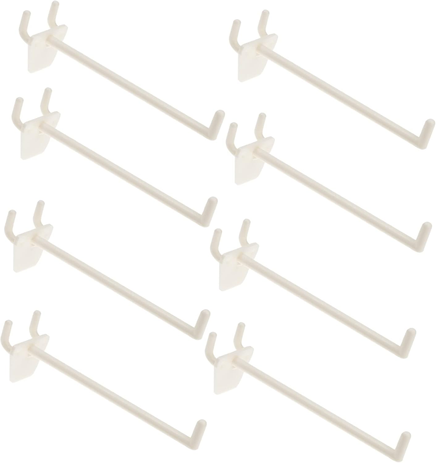 Cabilock 100pcs Pegboard Tool Hanger Hooks Adhesive Wall Hooks Space-Saving Garage Room Home Organization