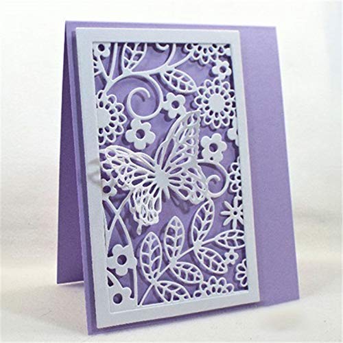 Bontannd Rectangular Butterflies Background Metal Cutting Dies for Craft Dies Scrapbooking Stencil Decoration