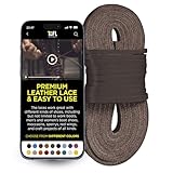Tofl Leather Boot Laces-1 Pair 72 Inches Long--easy Sizing Cut to Fit (Midnight Brown)