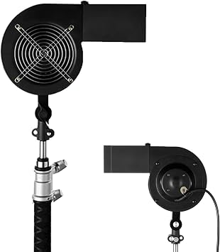 120W Portable Photography Fan Blower, 2600r/min Studio Wind Hair Blower Fan, 180 Adjustable Angle, Air Volume 5.5m3/min, Professional Stage Special Effect Blowing Machine