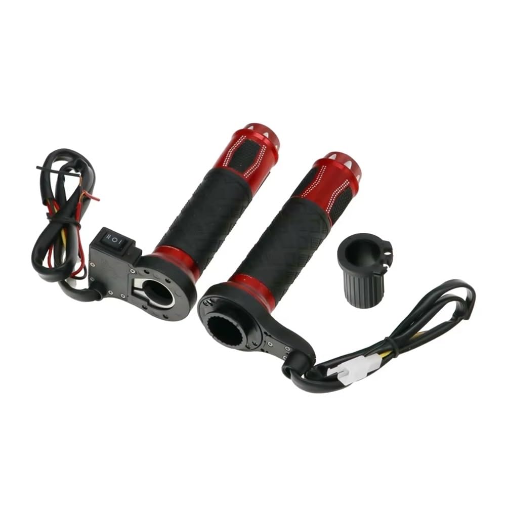 PoignéEs Guidon Moto Poignées Chauffantes pour Moto ATV Scooter Électrique Guidon De 22mm 7/8 Pouces Chauffe-Mains en Aluminium 12V