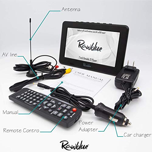 Image of Rawblue 7 Inch Portable Digital TV,ATSC TFT Screen Freeview LED TV