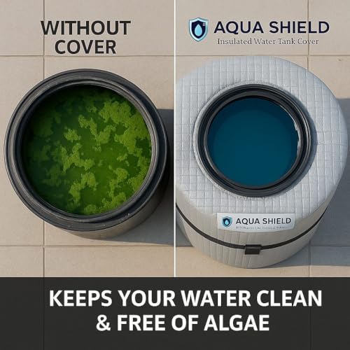 Image of 750 Litre Aqua Shield Insulated Water Tank Cover | Dual-Layer Thermal Protection | Keeps Water Cool in Summer & Warm in Winter | Prevents Algae, UV Damage & Dirt | Fits 750L Plastic Tanks