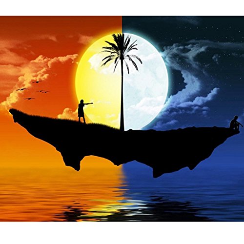 Andux ダイヤモンド油絵 5Dダイヤモンド DIYダイヤモンド塗装 ダイヤモンド絵画 誕生日プレゼント 多スタイル 部屋飾り 装飾 ZSH-01 (海上の島々(30x35))