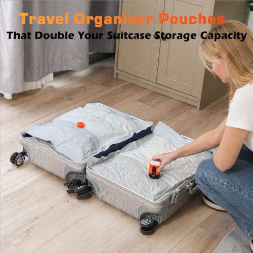 Image of ETENWOLF 15 Combo Vacuum Storage Bags for Travel with Wireless Pump