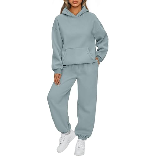 AUTOMET Womens 2 Piece Outfits Lounge Hoodie Sweatsuit Sets Oversized Sweatshirt Baggy Fall Fashion Sweatpants with Pockets