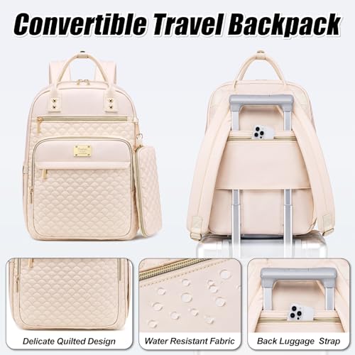 Image of Tealari Laptop Backpack for Women,15.6 Inch Laptop Backpack for Work,Waterproof Travel Backpack,College Bookbag with Wallet