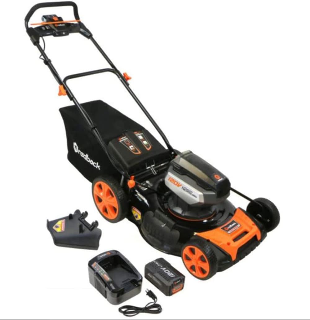 review Redback EA153VKIT2A 120V Pro Series Cordless Lawn Mower Kit with 2Ah Battery 3.5A Charger