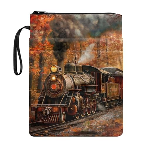 Pochette de livre pour amateurs de lecture cadeau esthétique motif train