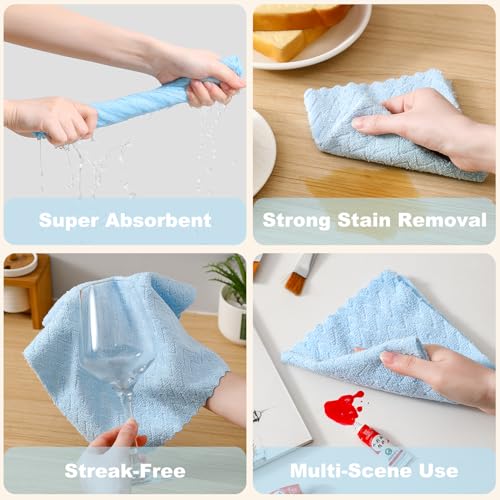 Image of 80 Pack Microfiber Cleaning Cloth Roll Reusable Paper Towels 12 inchx12 inch Tear Away Cloth,Absorbent Dish Rags for House Kitchen,Wash Cloths,Lint Free Rags for Window Cars Cleaning Supplies