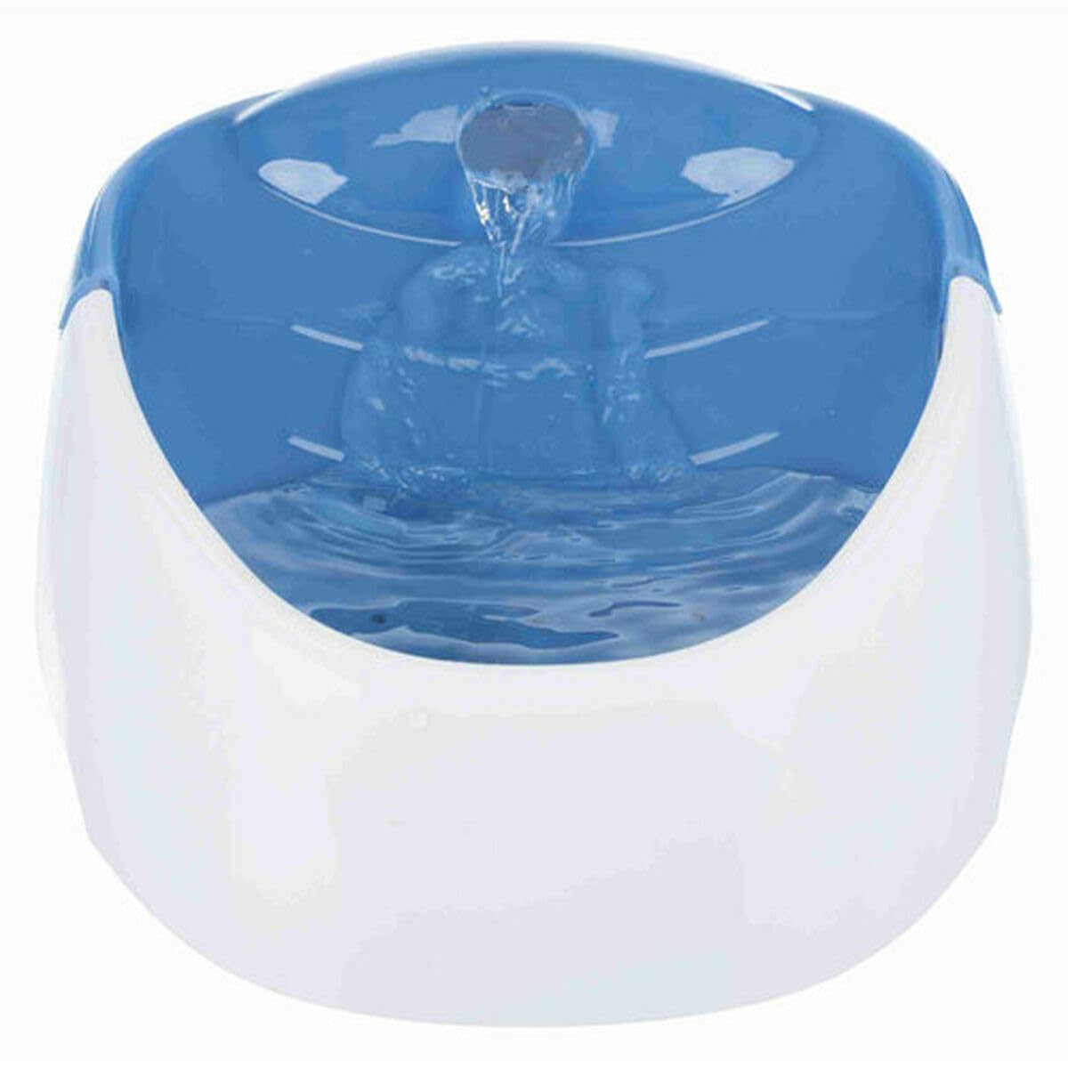 TRIXIE Trinkbrunnen Duo Stream - weiß/grau 1 l/20 × 12 × 23 cm