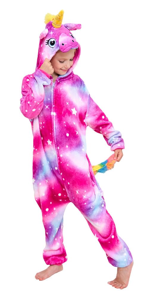 NewCute Kids Unicorn Onesie Animal Pajamas Halloween Cosplay Costume Sleepwear Gift for Girls and Boys.