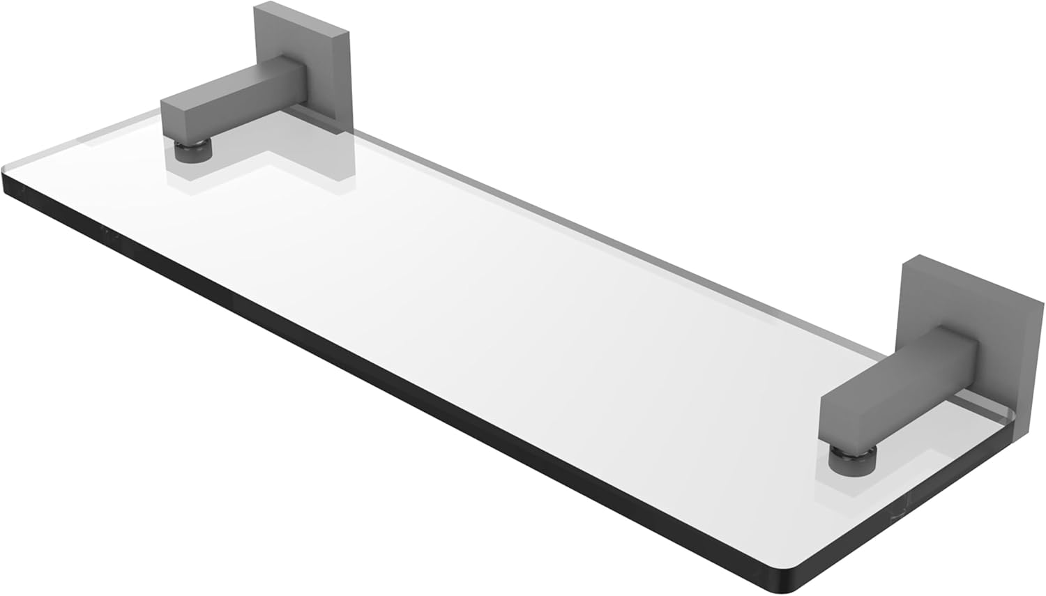 Allied Brass MT-1-16-ORB Montero Collection 16 Inch Glass Vanity Beveled Edges Shelf, Oil Rubbed Bronze