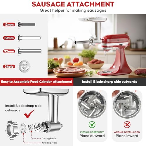 Meat-Grinder-Stainless-Steel-Slicer-Shredder-Attachment-for-KitchenAid-Stand-Mixer-Meat-Grinder-Attachment-with-Sausage-Stuffing-Set-and-Salad-Machine-As-kitchen-aid-accessories-and-attachments Meat Grinder Stainless Steel Slicer Shredder Attachment for KitchenAid Stand Mixer Meat Grinder Attachment with Sausage Stuffing Set and Salad Machine As kitchen aid accessories and attachments