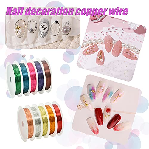 Gondiane 10 Rolls 26 Gauge Colorful Jewelry Wire Craft Wire for Beading & Jewelry Making Supplies - Thumbnail 4
