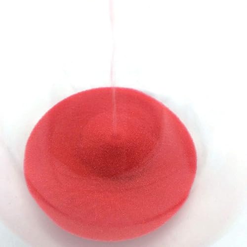 Miniatura 3 de Super hermoso vidrio transparente reloj de arena temporizador 60 minutos con (rojo)