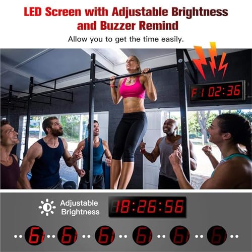 Temporizador digital con cronómetro LED para gimnasio 1.8 pulg miniatura 3