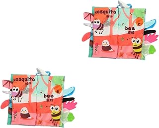 Totority 2 Peças Livro De Pano De Cauda Livros Infantis Brinquedos Para Crianças Brinquedos De Viagem Para Crianças Pequenas Criaturas Brinquedos Livro De Pano Para Crianças Presentes De