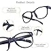 LifeArt Blue Light Blocking Glasses, Computer Reading Glasses, Gaming Glasses, TV Glasses for Women Men, Anti UV (Navy, 1.00 Magnification)
