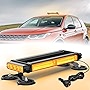 Nilight 14.5' Amber COB LED Strobe Rooftop Flashing Light Bar High Visibility Emergency Hazard Warning Beacon Lights w/Magnetic Base for Safety Vehicles Trucks Pickup Cars Snowplow,2 Years Warranty