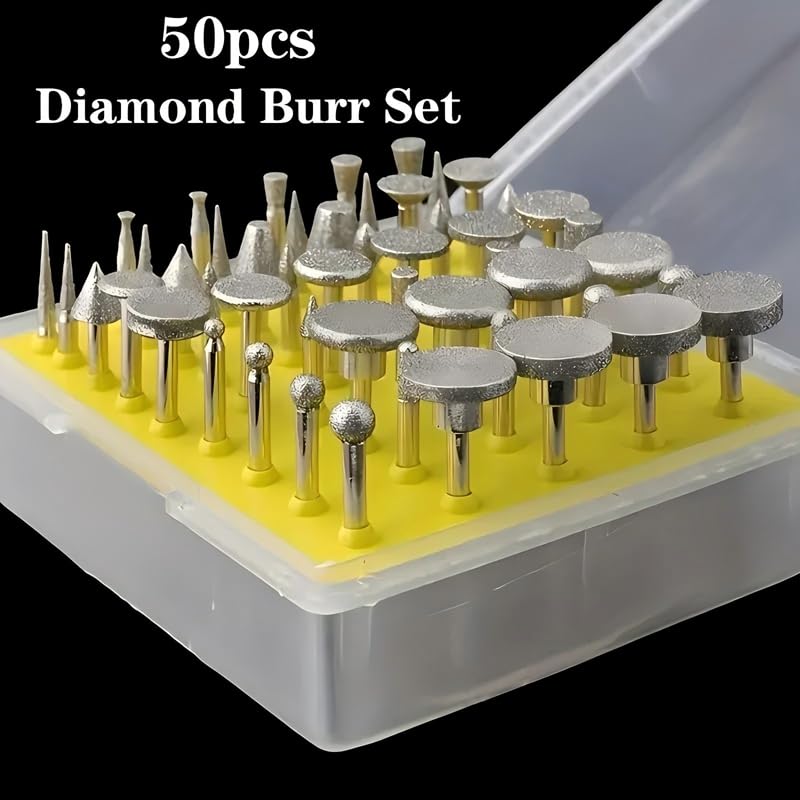 Set di 20/50 frese diamantate da 3,17 mm con gambo 1/8'' for utensili rotanti abrasivi, smerigliatrici, set smeriglio wanglan(20pcs Brazed Set 6mm)