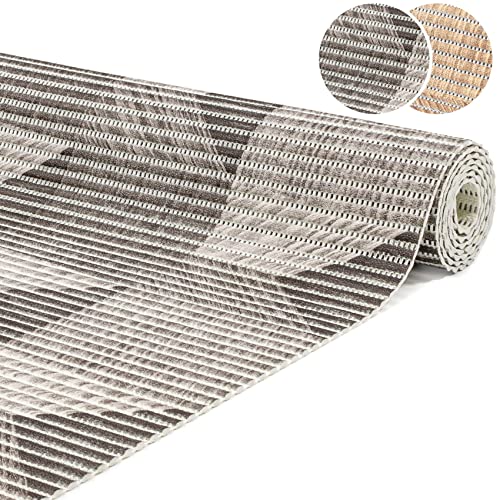 ANRO Badematte Weichschaummatte Bad- und Duschvorleger Antirutsch Badläufer 3D Holz Grau 120x65cm