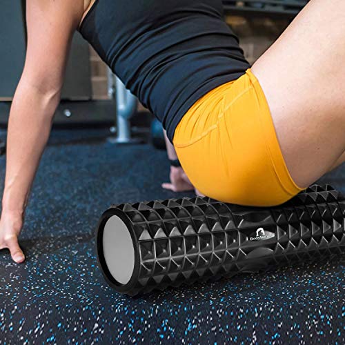 Image of Bodylastics Foot Massage Roller & 45cms Foam Roller for Plantar Fasciitis Pain Relief Ergonomic Designed for Reflexology Deep Tissue Muscle Revovery for Total Body